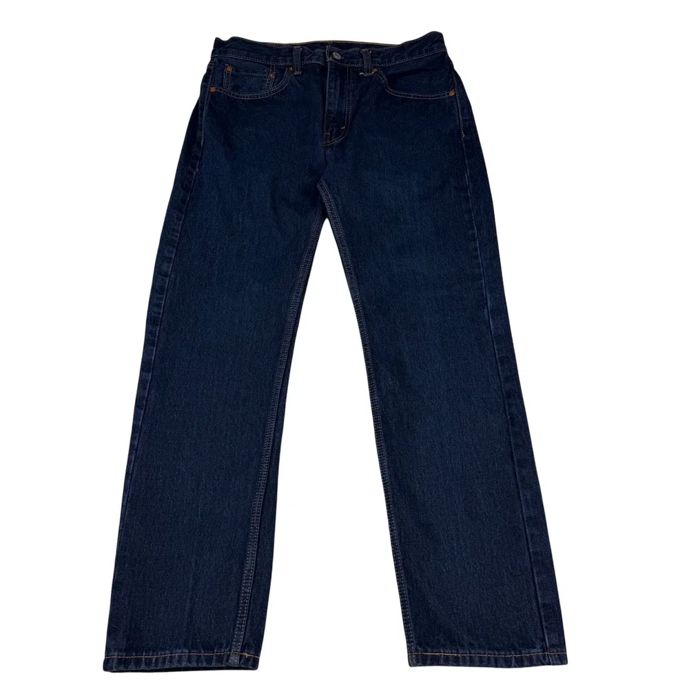 Levi 505 Regular Fit Jeans Men 32x30 Dark Wash Straight Leg Denim Casual Work